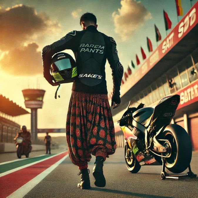 motorsport rider harem pants